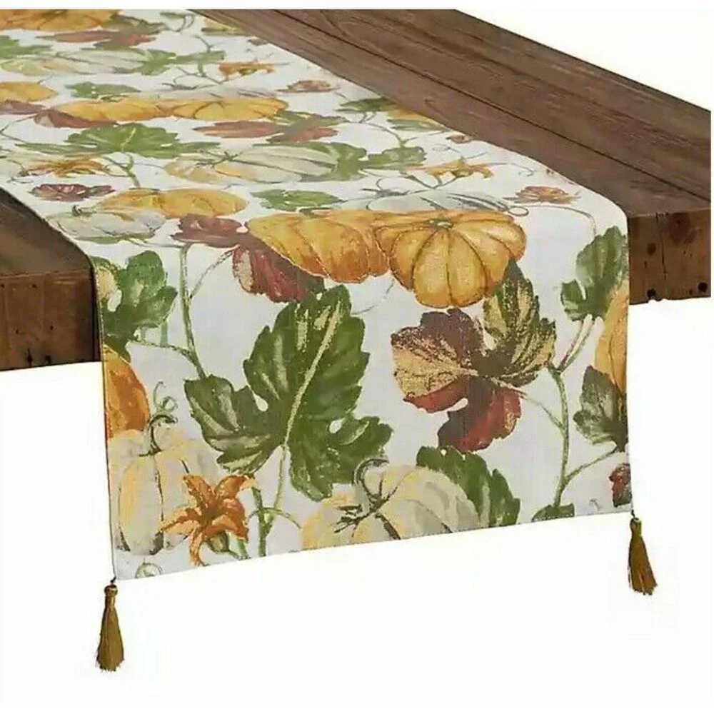 Thanksgiving Pumpkin Medley Table Runner 14x72